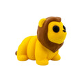 Baby Lion tiny in geel met bruine manen, 8 cm, schuin van voren als fidget speelgoed