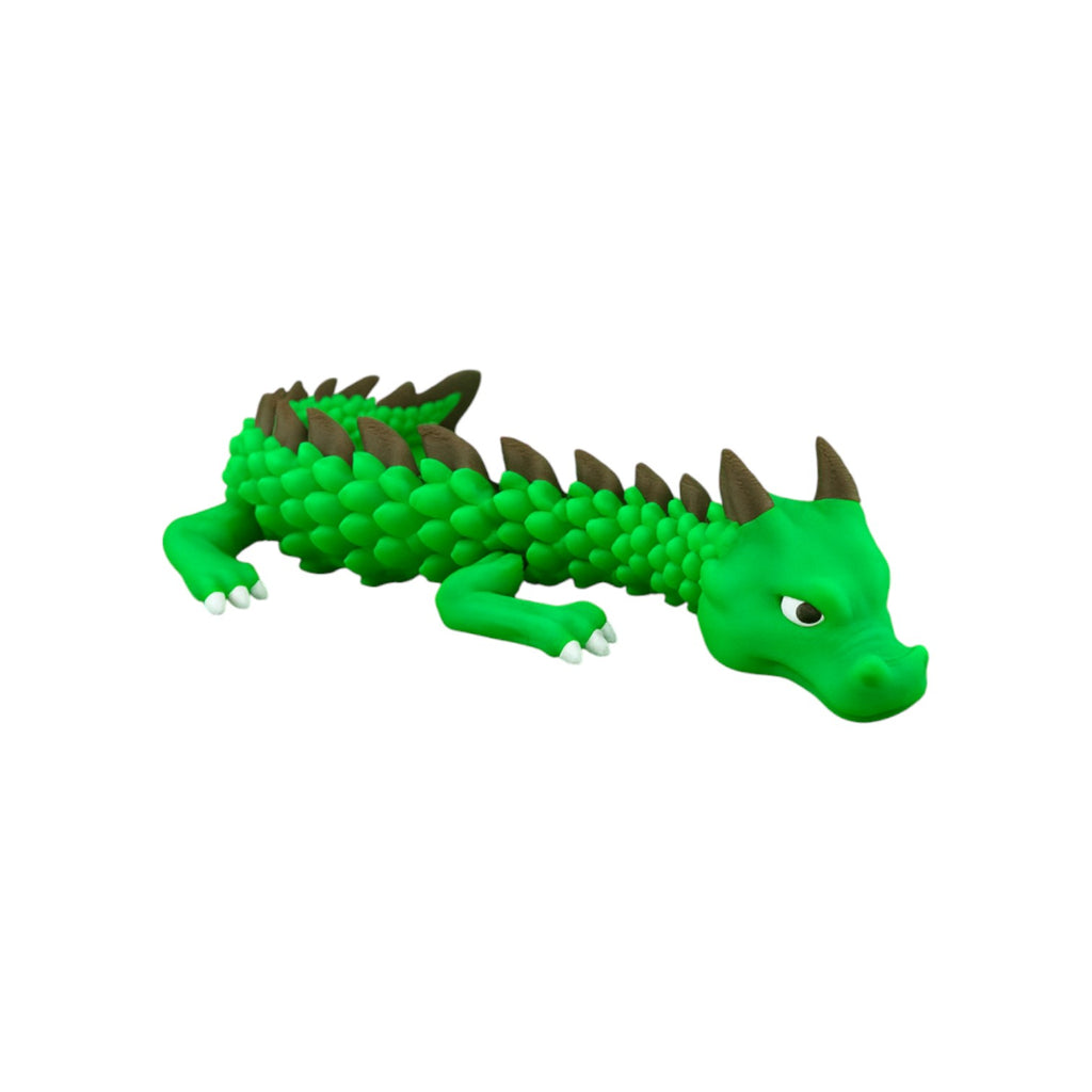 Groen hoorn beweegbare draak 18 x 5 x 3 cm – hero 45 graden