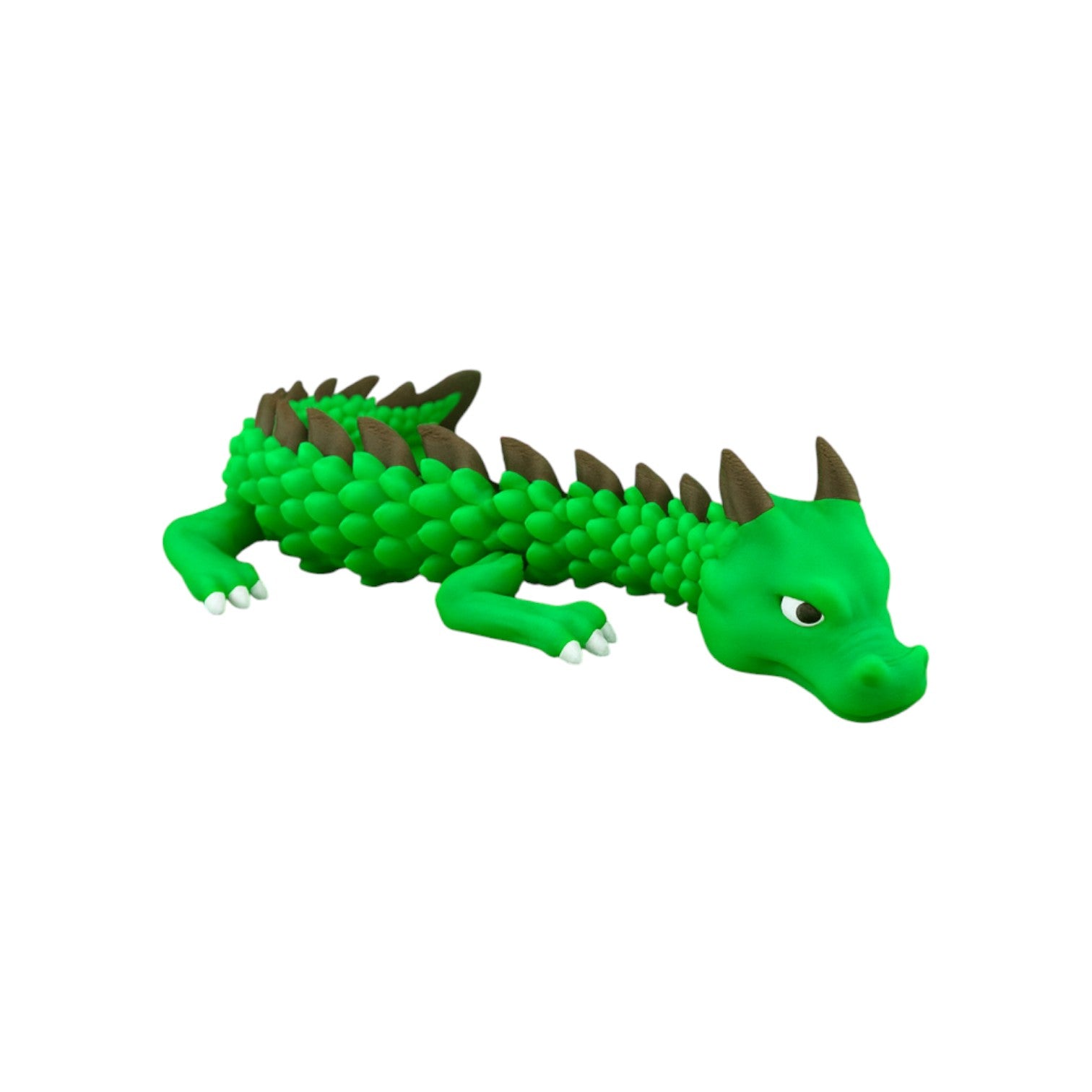 Groen hoorn beweegbare draak 18 x 5 x 3 cm – hero 45 graden