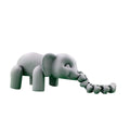 Grijze beweegbare olifant fidget 15 x 4,5 x 3 cm – hero 45 graden