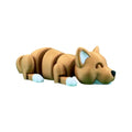 Beweegbare Shiba Inu goud wit zwart 11,5 x 4,5 x 2,5 cm – hero 45 graden