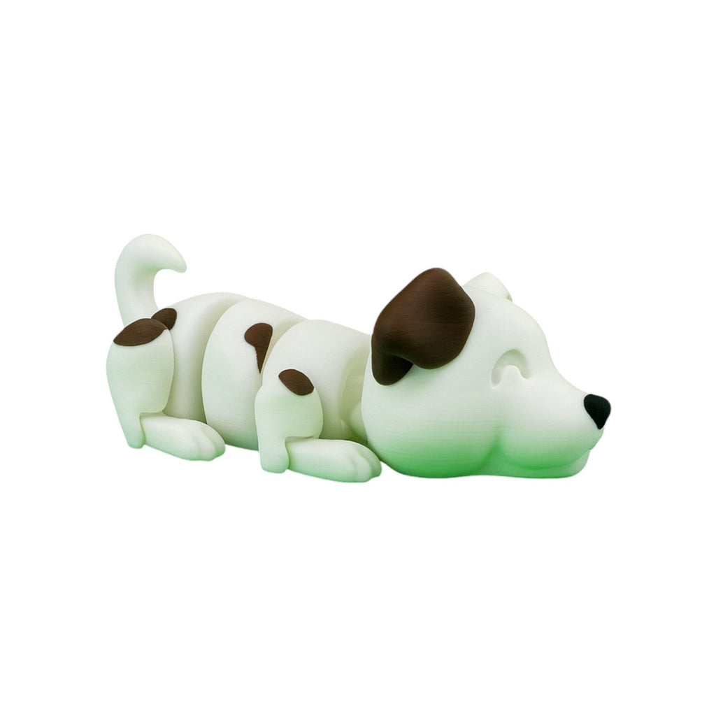 Lui hondje beweegbaar wit bruin zwart 12x5x3 cm hero