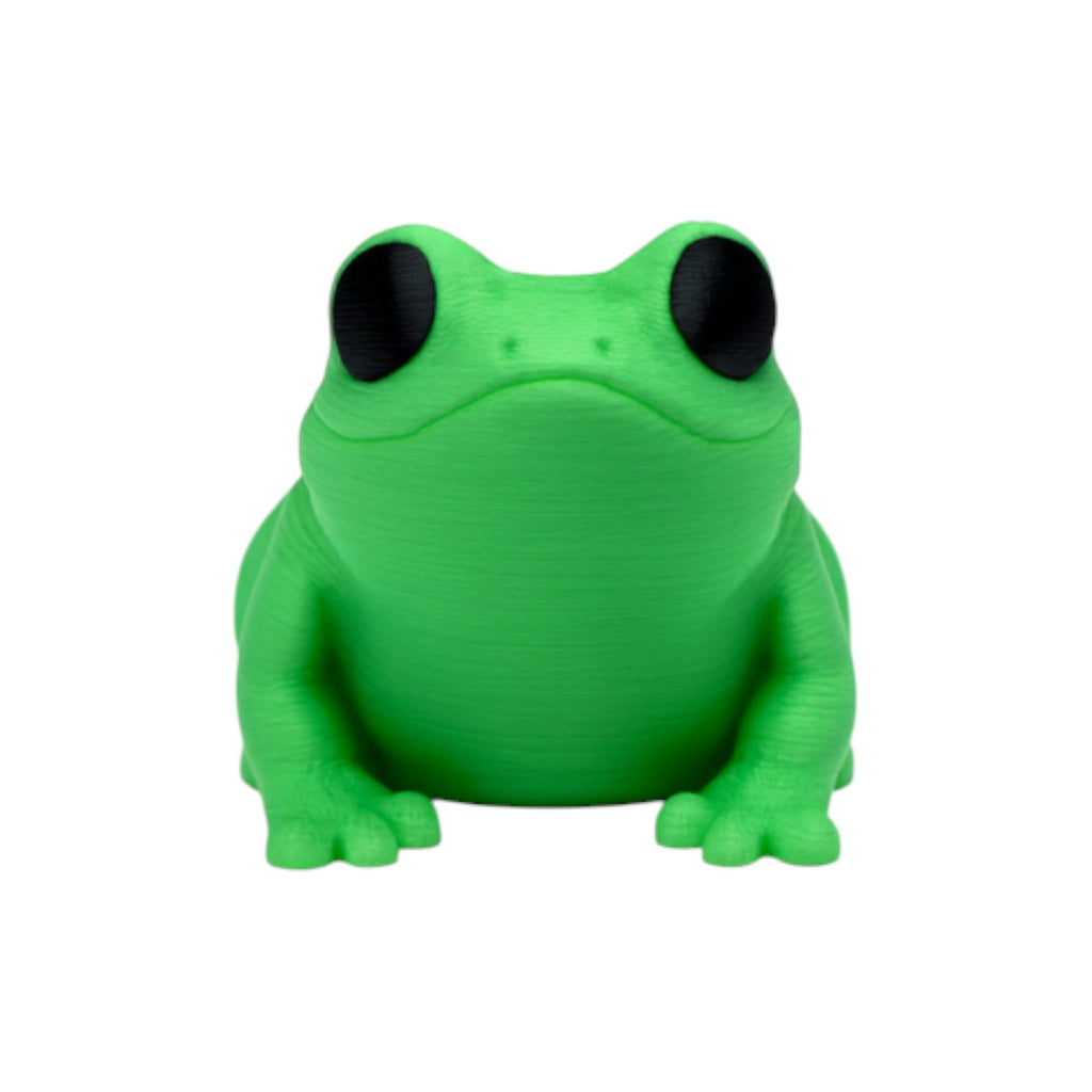 Mini kikker groen/zwart 4,5x3,5x3 cm vooraanzicht