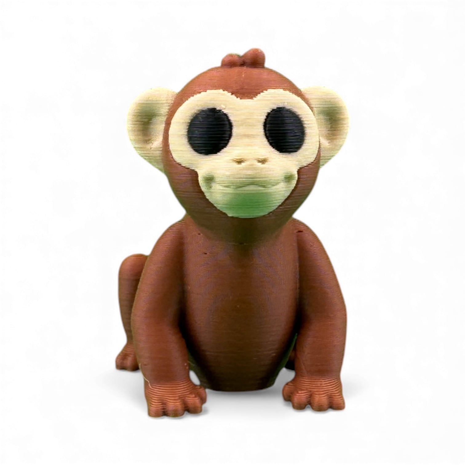 Tiny aapje bruin voorkant 4 cm hoog