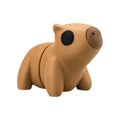 Tiny capybara lichtbruin-bruin-zwart 5x3x3 cm schuin vooraanzicht