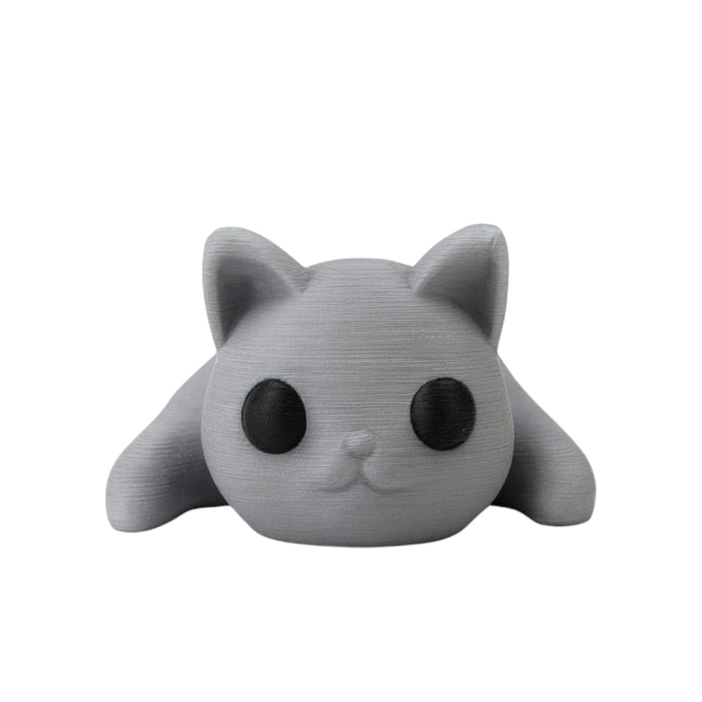 Tiny kat grijs/zwart 7x4,5x3 cm – vooraanzicht