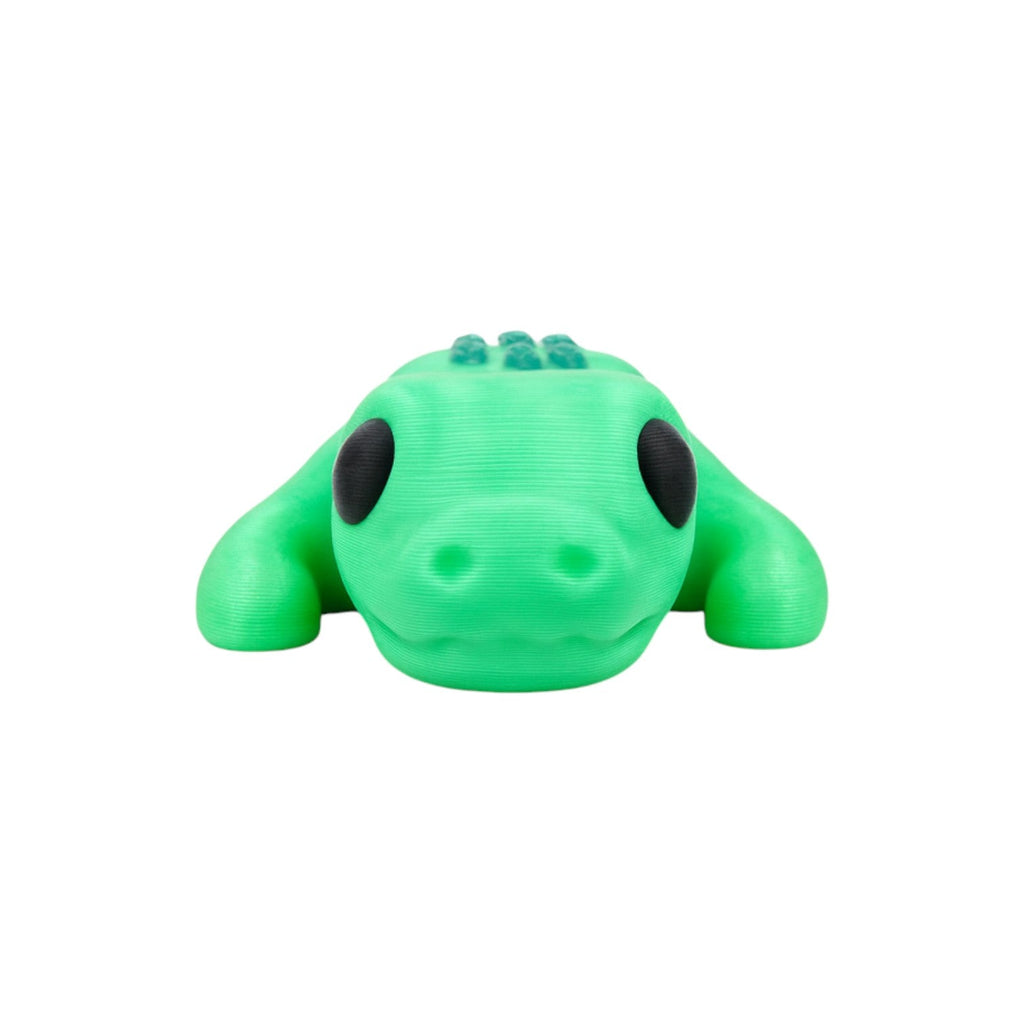 Tiny krokodil groen/donkergroen/zwart 8x4,5x2,5 cm – vooraanzicht
